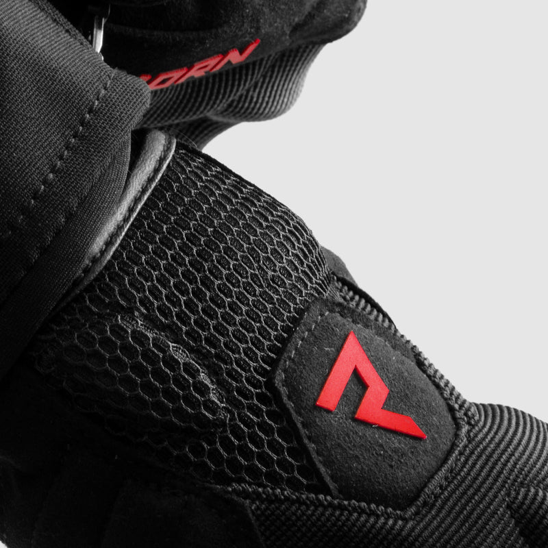 Rebelhorn Core Gloves Black / Red FREE UK Delivery, FREE 365 Day Returns | Moto Central