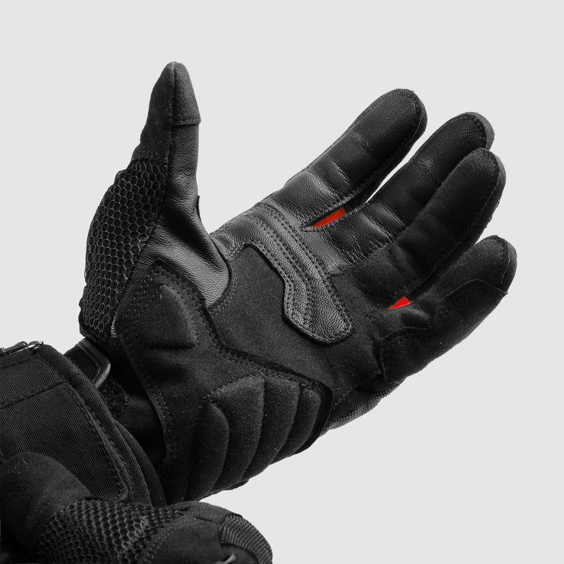 Rebelhorn Core Gloves Black / Red FREE UK Delivery, FREE 365 Day Returns | Moto Central