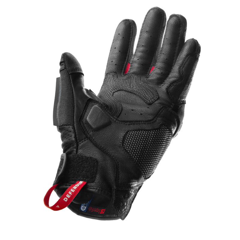 Rebelhorn Defender Gloves Black / Red FREE UK Delivery, FREE 365 Day Returns | Moto Central