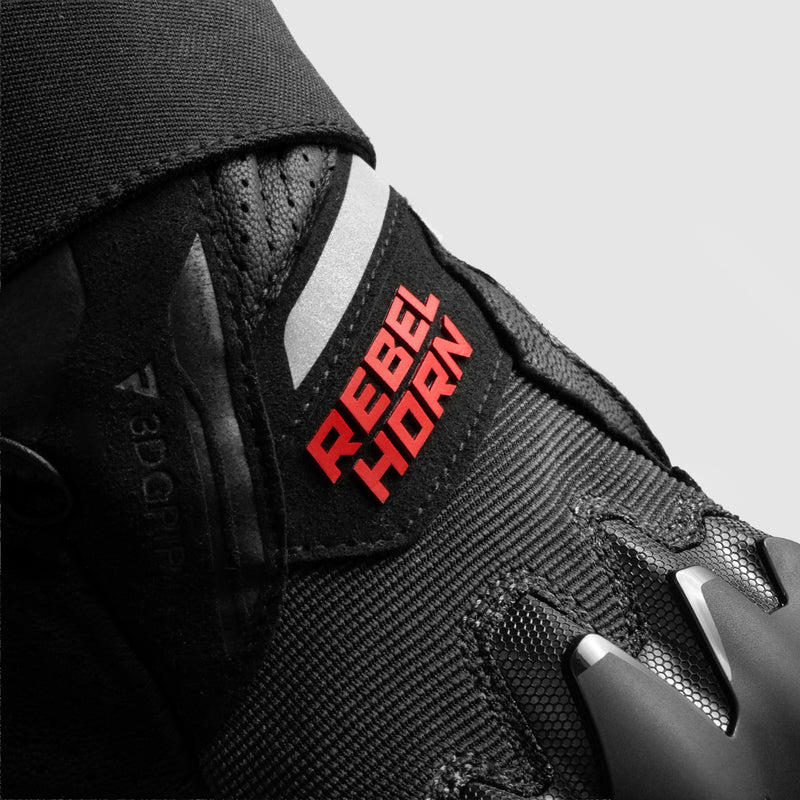 Rebelhorn Defender Gloves Black / Red FREE UK Delivery, FREE 365 Day Returns | Moto Central
