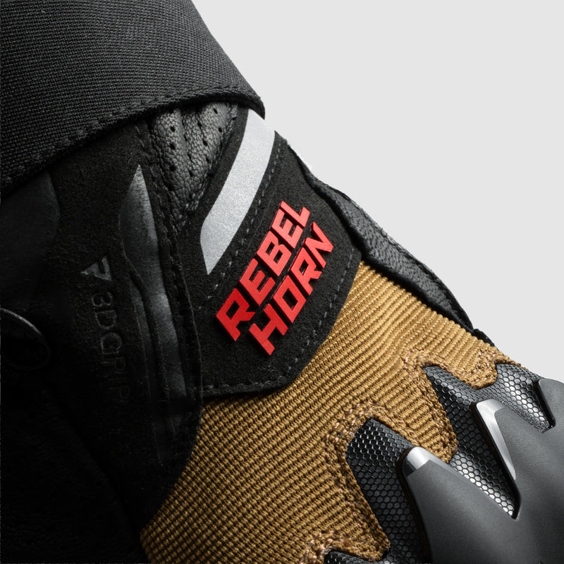 Rebelhorn Defender Gloves Desert / Black / Red FREE UK Delivery, FREE 365 Day Returns | Moto Central