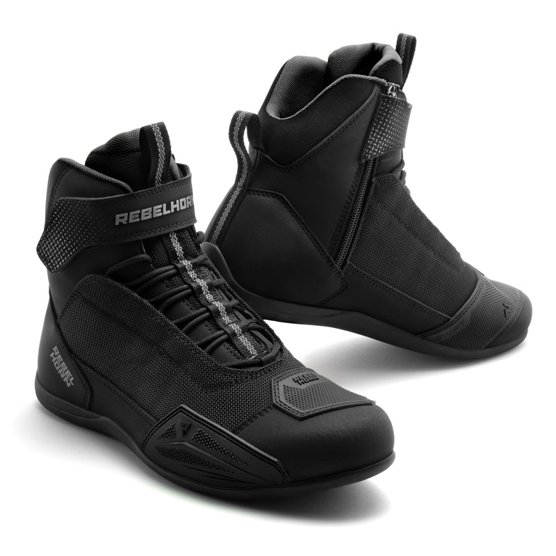 Rebelhorn Swift Boots Black FREE UK Delivery, FREE 365 Day Returns | Moto Central