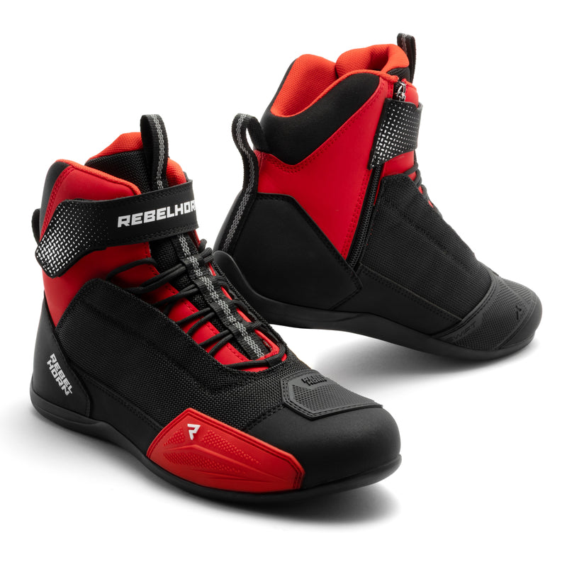 Rebelhorn Swift Boots Black / Red FREE UK Delivery, FREE 365 Day Returns | Moto Central