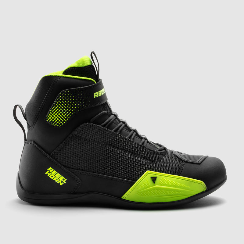 Rebelhorn Swift Boots Black / Fluo Yellow FREE UK Delivery, FREE 365 Day Returns | Moto Central