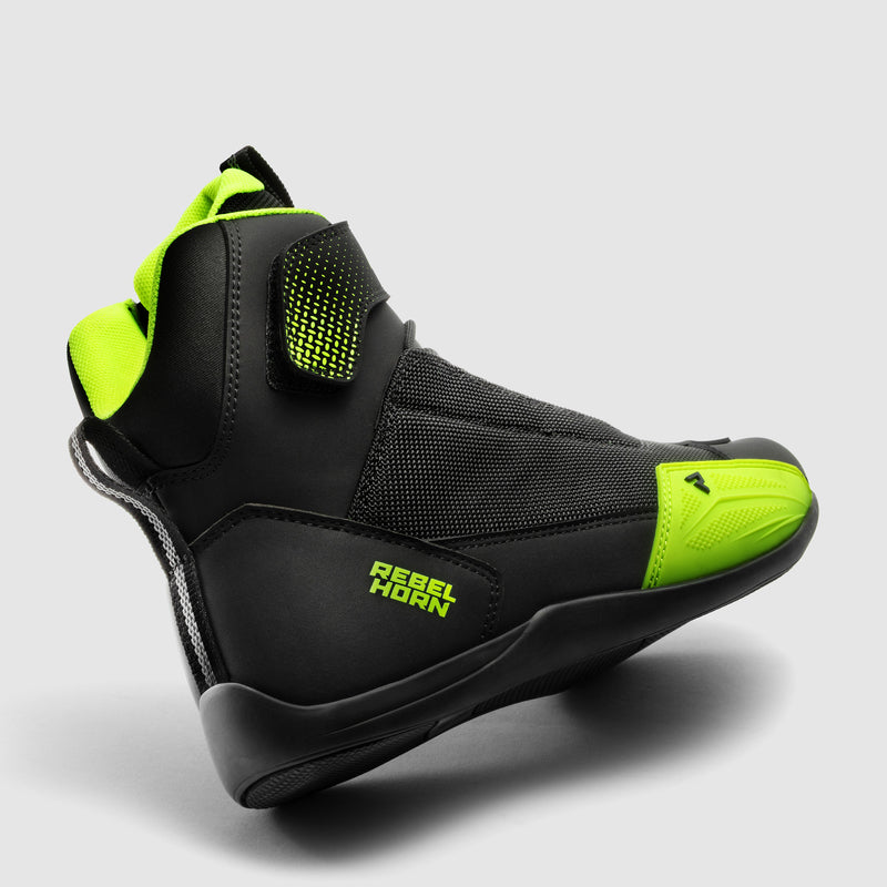 Rebelhorn Swift Boots Black / Fluo Yellow FREE UK Delivery, FREE 365 Day Returns | Moto Central