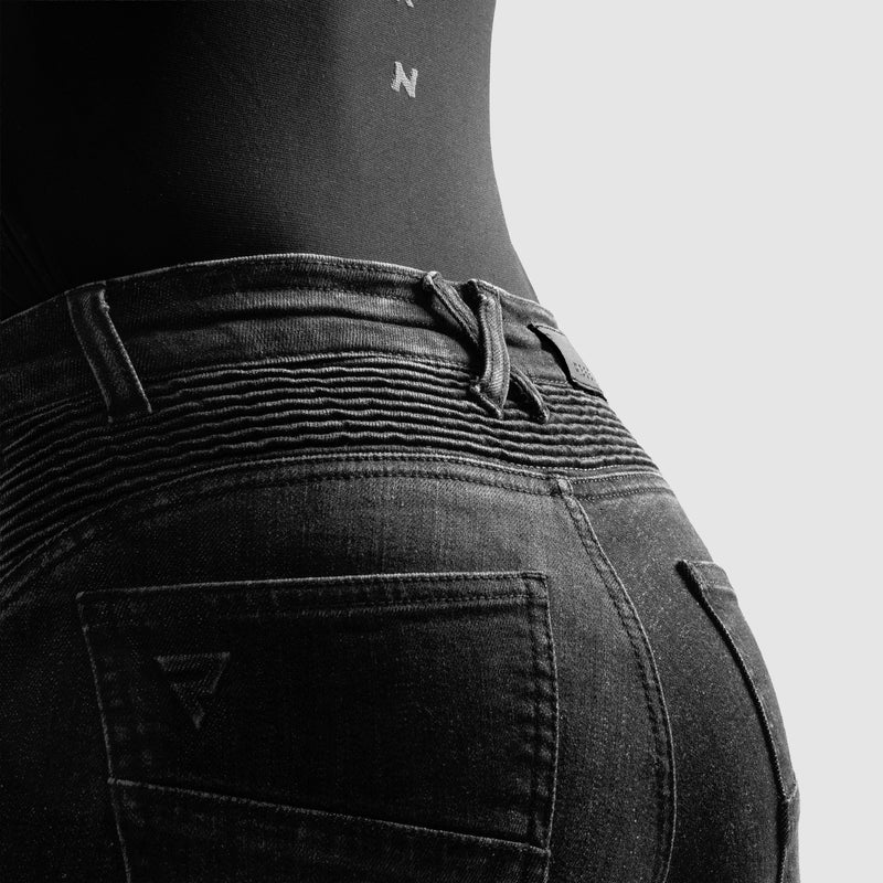 Rebelhorn Agness 2 Ladies Jeans Monolayer Washed Black FREE UK Delivery, FREE 365 Day Returns | Moto Central
