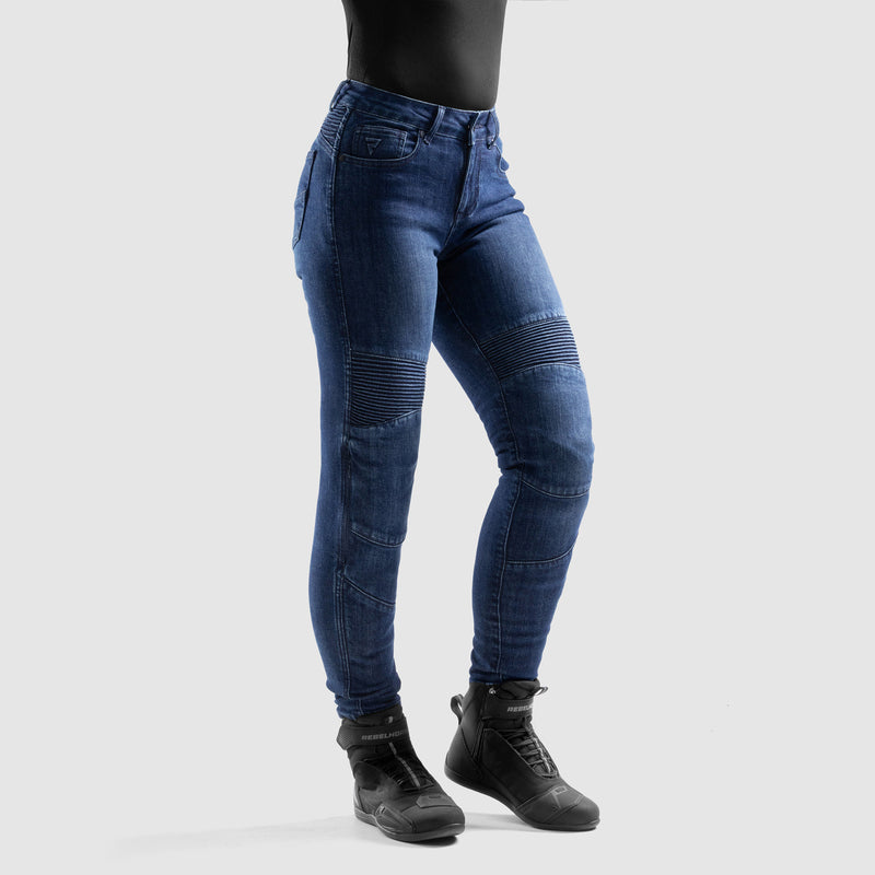 Rebelhorn Agness 2 Ladies Jeans Monolayer Washed Blue FREE UK Delivery, FREE 365 Day Returns | Moto Central