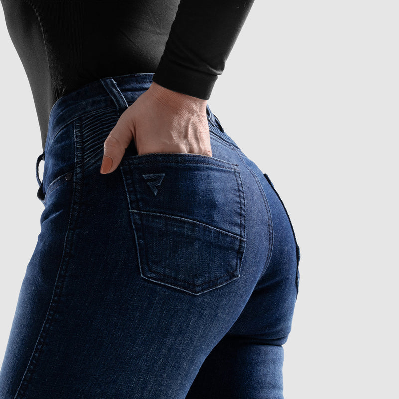 Rebelhorn Agness 2 Ladies Jeans Monolayer Washed Blue FREE UK Delivery, FREE 365 Day Returns | Moto Central