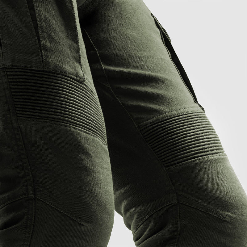 Rebelhorn Faster Jeans Olive Green FREE UK Delivery, FREE 365 Day Returns | Moto Central