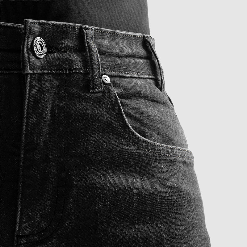 Rebelhorn Classic Ladies Jeans Monolayer Washed Black FREE UK Delivery, FREE 365 Day Returns | Moto Central