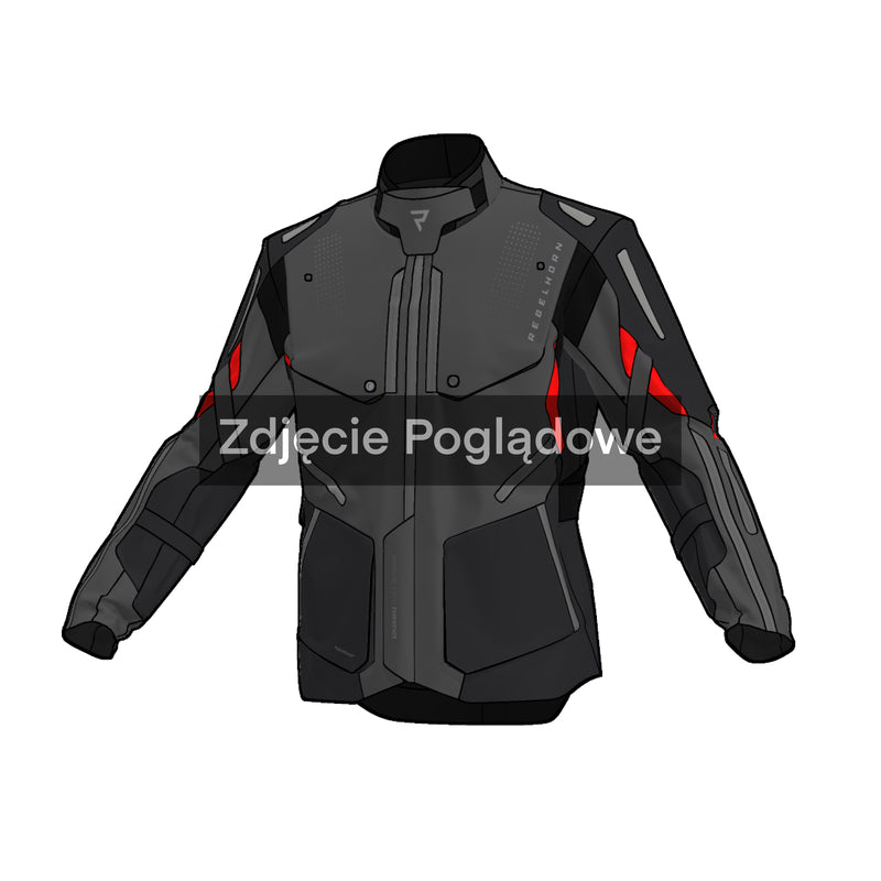 Rebelhorn Hiker 4 Textile Jacket Black / Dark Grey / Red FREE UK Delivery, FREE 365 Day Returns | Moto Central