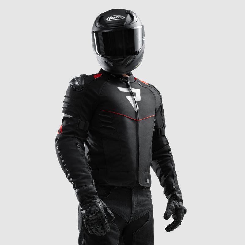 Rebelhorn Vandal 2 Textile Jacket Black / Red FREE UK Delivery, FREE 365 Day Returns | Moto Central