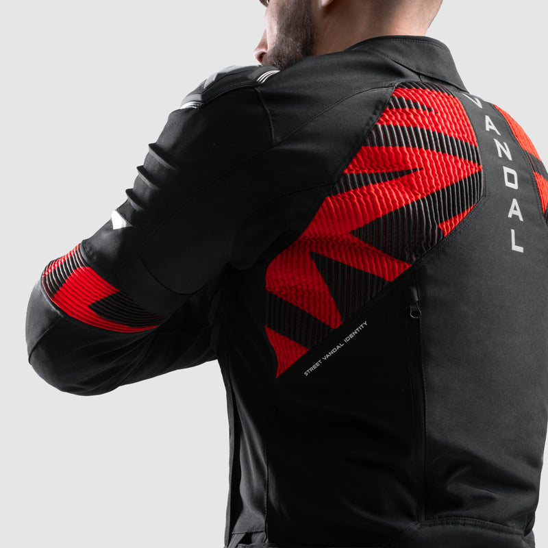 Rebelhorn Vandal 2 Textile Jacket Black / Red FREE UK Delivery, FREE 365 Day Returns | Moto Central