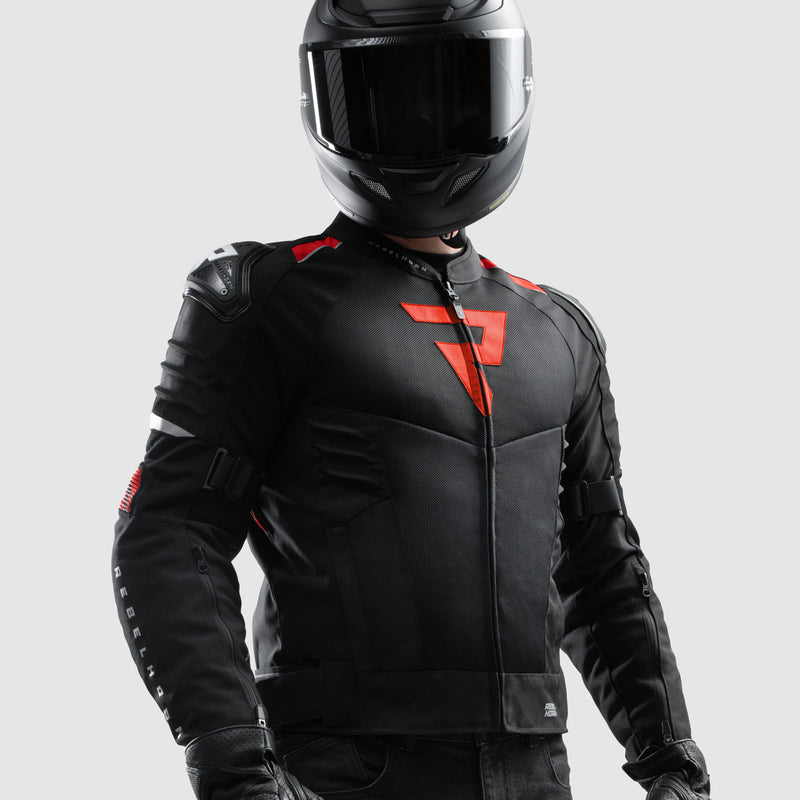 Rebelhorn Vandal 2 Air Textile Jacket Black / Red FREE UK Delivery, FREE 365 Day Returns | Moto Central