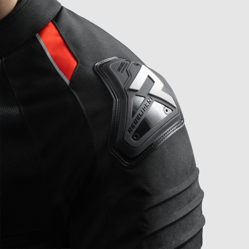 Rebelhorn Vandal 2 Air Textile Jacket Black / Red FREE UK Delivery, FREE 365 Day Returns | Moto Central