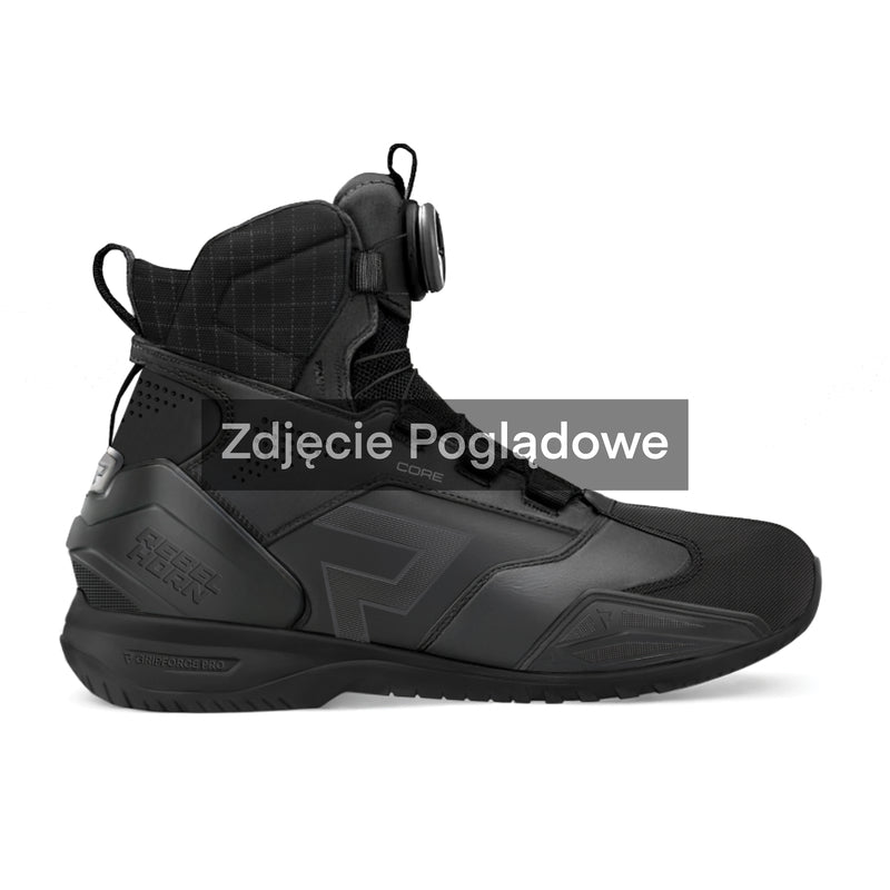 Rebelhorn Core Waterproof Boots Black FREE UK Delivery, FREE 365 Day Returns | Moto Central