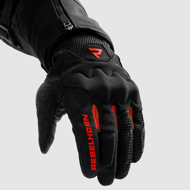Rebelhorn Core Ladies Gloves Black / Red FREE UK Delivery, FREE 365 Day Returns | Moto Central