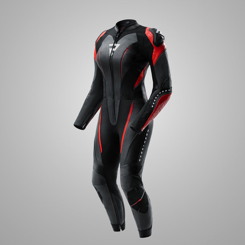 Rebelhorn Diva RS Ladies Leather Jacket Black / Red FREE UK Delivery, FREE 365 Day Returns | Moto Central