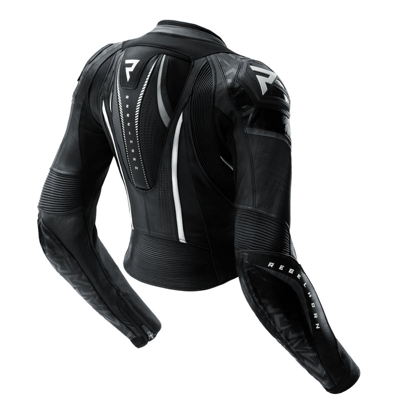 Rebelhorn Diva RS Ladies Leather Jacket Black / White FREE UK Delivery, FREE 365 Day Returns | Moto Central
