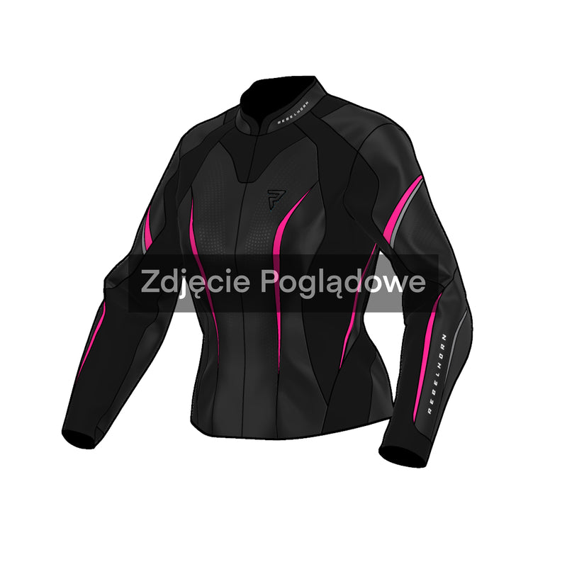Rebelhorn Diva ST Ladies Leather Jacket Black / Pink FREE UK Delivery, FREE 365 Day Returns | Moto Central