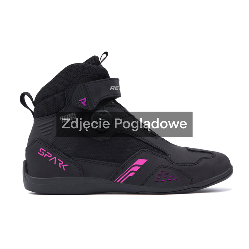Rebelhorn Spark 3 Boots Black / Pink FREE UK Delivery, FREE 365 Day Returns | Moto Central