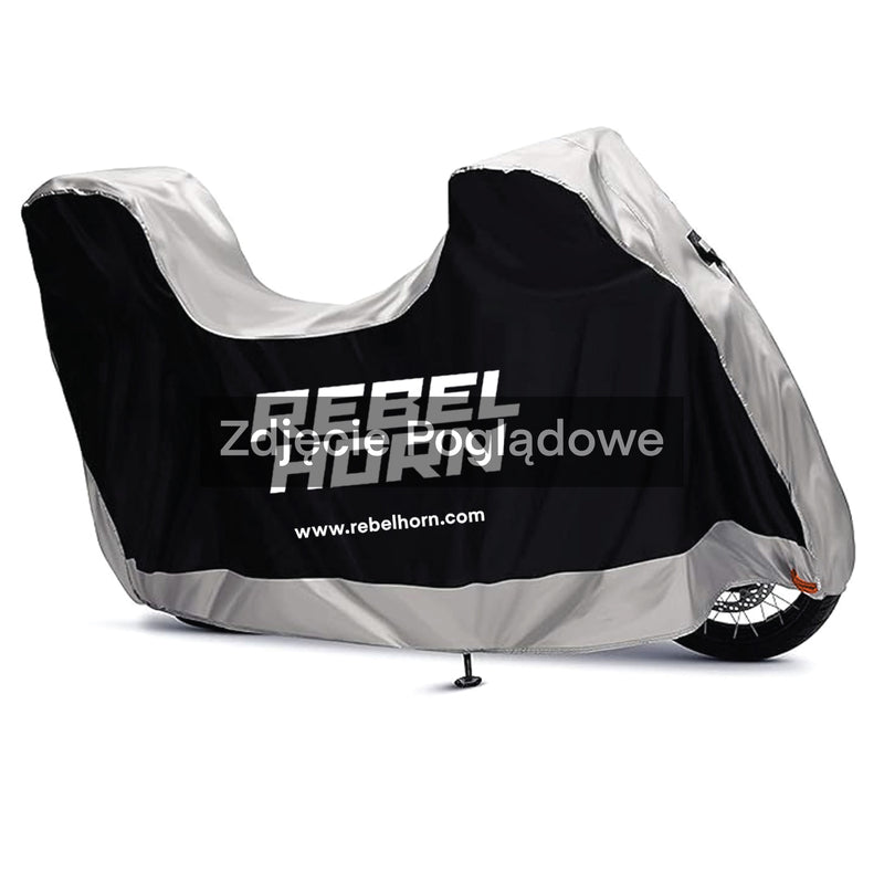 Rebelhorn Shelter Cover With Space For Top Case Black / Silver FREE UK Delivery, FREE 365 Day Returns | Moto Central