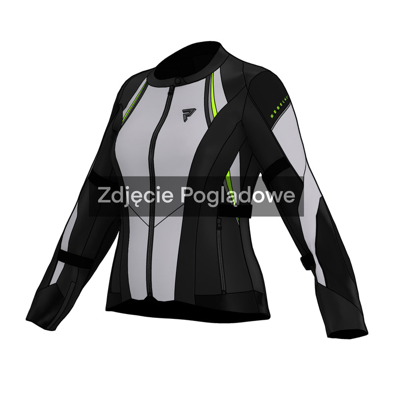 Rebelhorn Swift Ladies Textile Jacket Light Grey / Fluo Yellow FREE UK Delivery, FREE 365 Day Returns | Moto Central