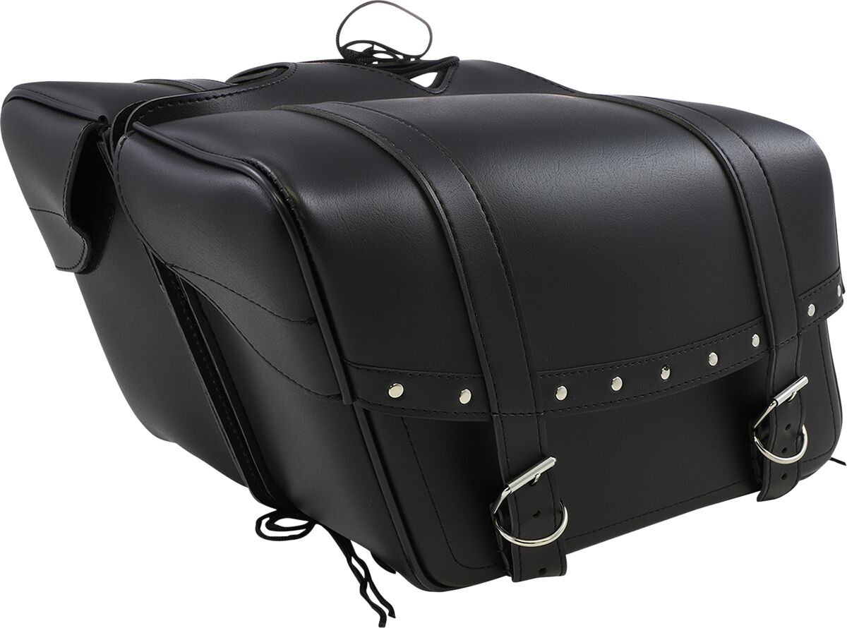 Saddlemen Highwayman Rivet Slant-Style Saddlebags Black - Large