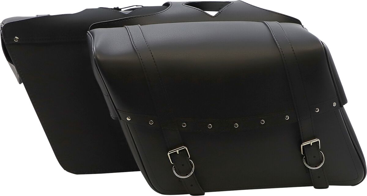 Saddlemen Highwayman Rivet Slant-Style Saddlebags Black - Jumbo