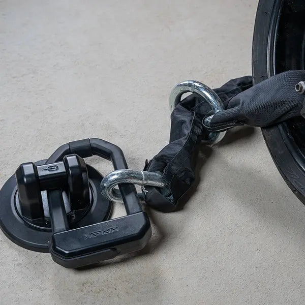 Hiplok Hardend Steel Loop Mega Chain All Black  - FREE UK Shipping, FREE 365 Day Returns | Moto Central