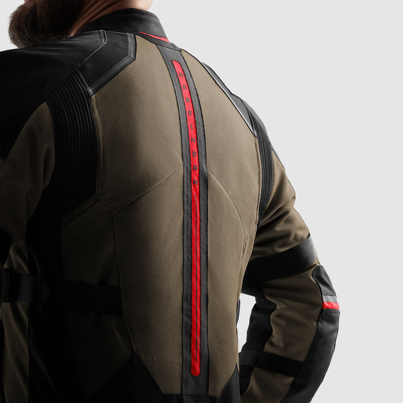 Rebelhorn Scandal 3 Textile Jacket Desert / Black / Red FREE UK Delivery, FREE 365 Day Returns | Moto Central