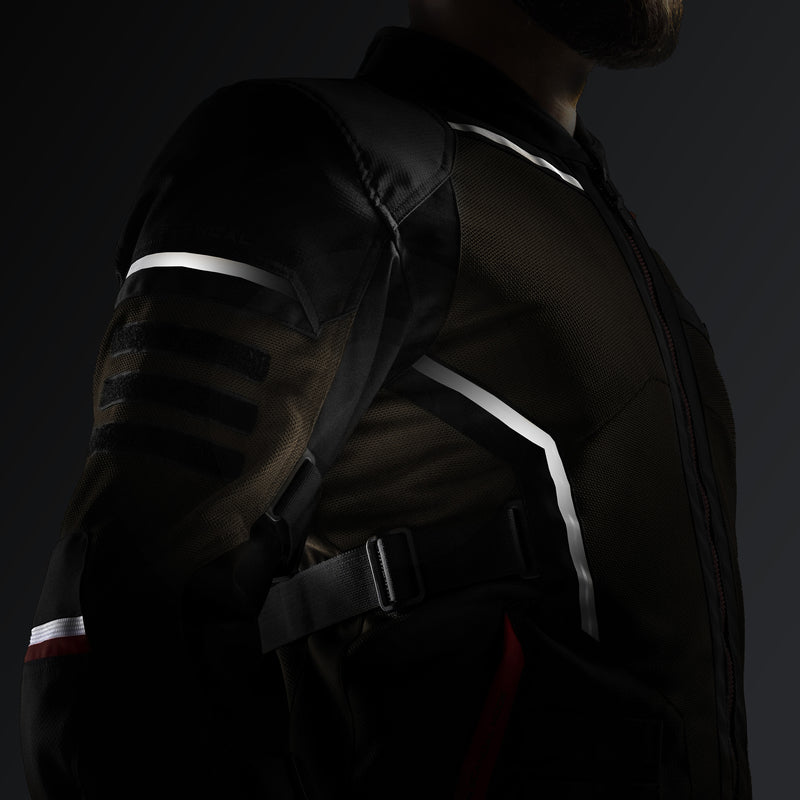 Rebelhorn Scandal 3 Textile Jacket Desert / Black / Red FREE UK Delivery, FREE 365 Day Returns | Moto Central