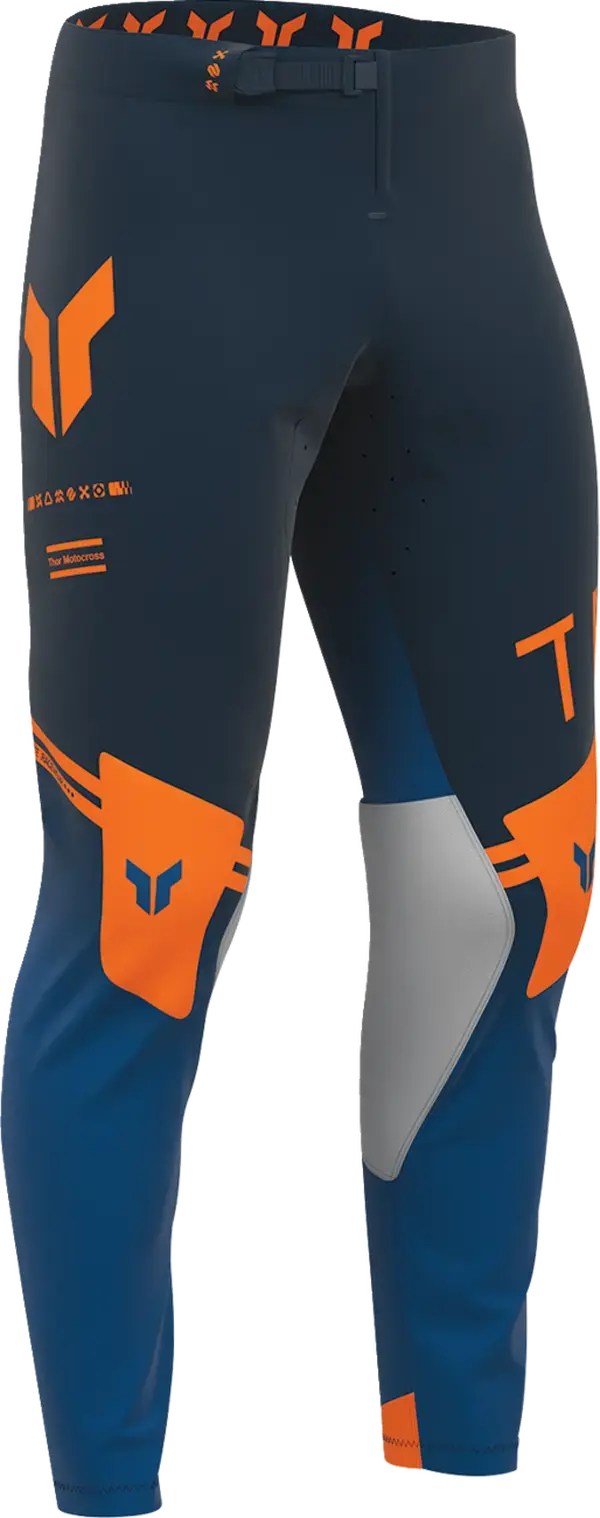 Thor Sportmode Geo MX Textile Trouser Midnight Blue - FREE UK Shipping, FREE 365 Day Returns | Moto Central