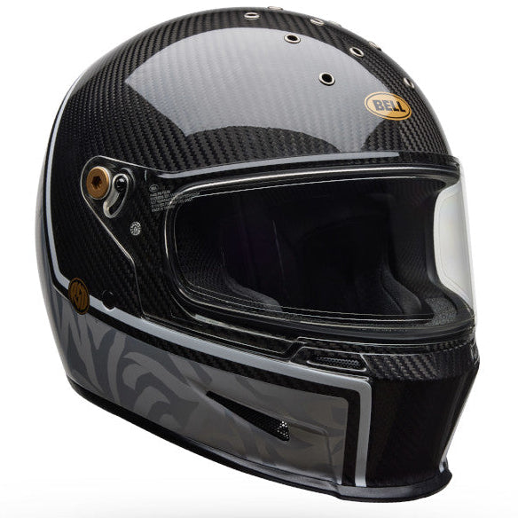 Bell Eliminator Carbon Journey ECE 22.06 Black / Grey full-face motorcycle helmet, front three-quarter view