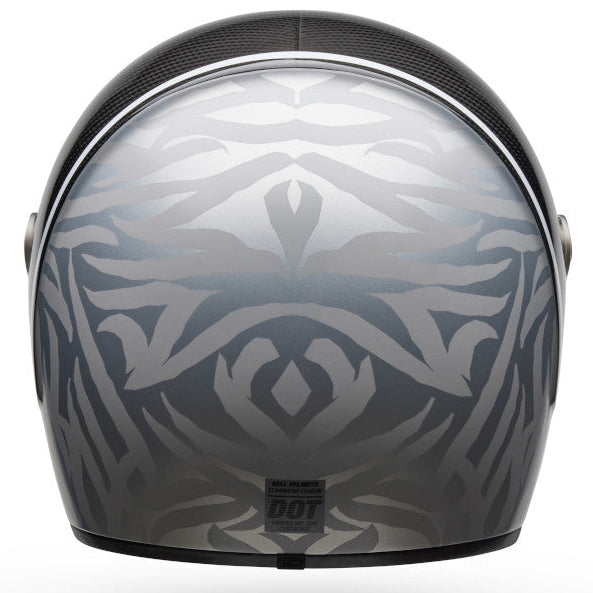 Bell Eliminator Carbon Journey ECE 22.06 Black / Grey full-face motorcycle helmet, rear view
