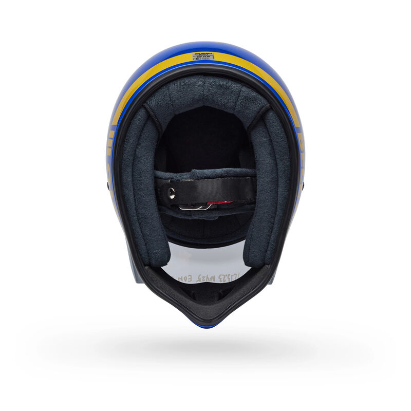 Bell Moto-3 Classic ECE 22.06 Gloss Blue  - FREE UK Shipping, FREE 365 Day Returns | Moto Central