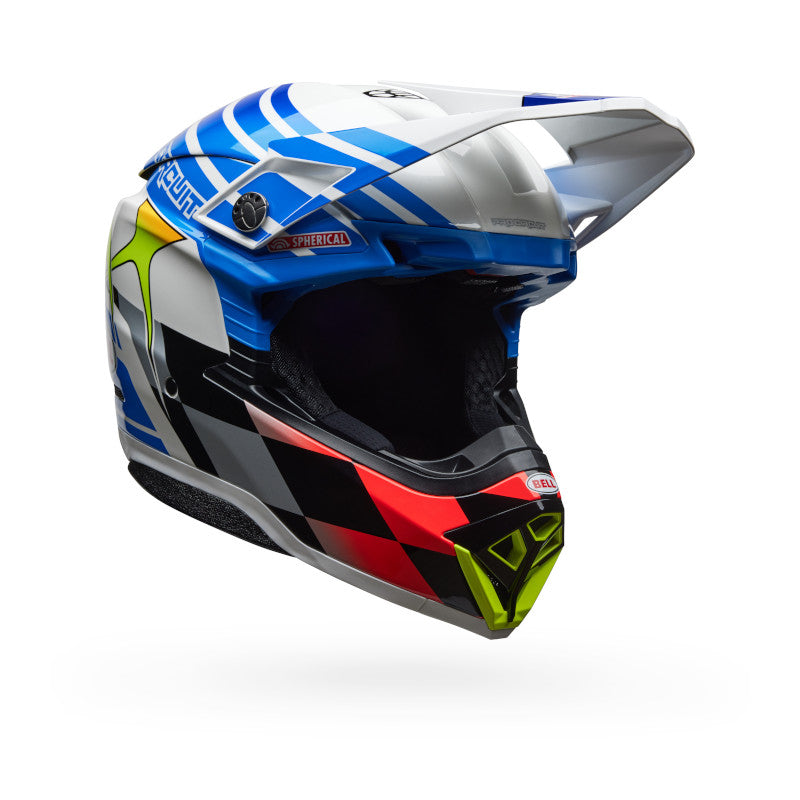 Bell Moto-10 Spherical PC ECE 22.06 Gloss Blue / White