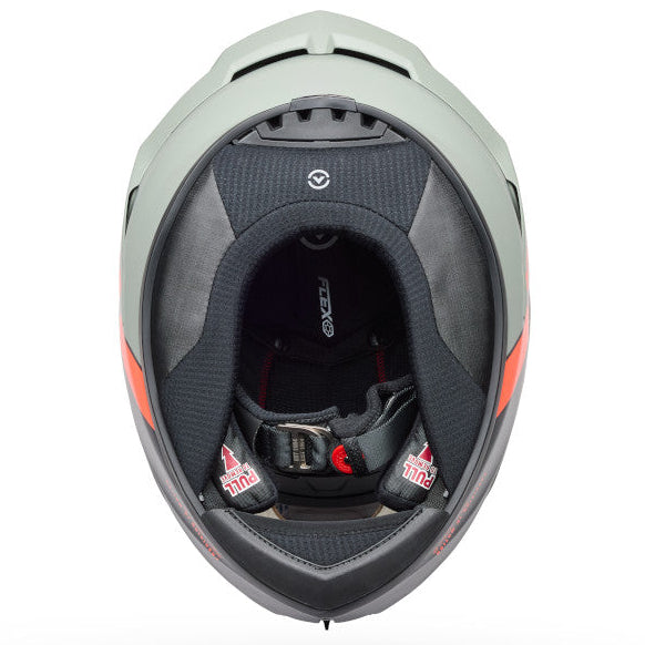 Bell Race Star DLX Flex Strike ECE 22.06 Orange full-face motorcycle helmet, rear view