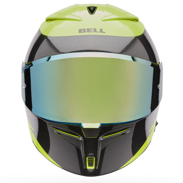 Bell Lithium MIPS Plus Fluid ECE 22.06 Fluo Yellow motorcycle helmet, front view