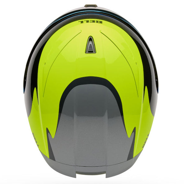 Bell Lithium MIPS Plus Fluid ECE 22.06 Fluo Yellow motorcycle helmet, top view