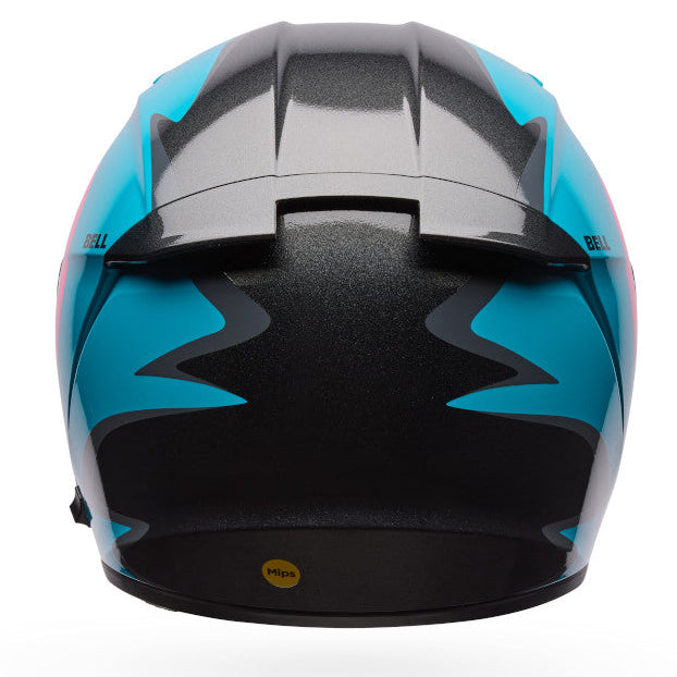 Bell Lithium MIPS Plus Fluid ECE 22.06 Teal motorcycle helmet, rear view