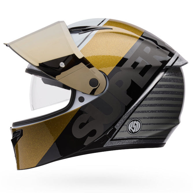Bell Lithium MIPS Plus RSD Obis ECE 22.06 White / Gold - FREE UK Delivery, FREE 365 Day Returns | Moto Central