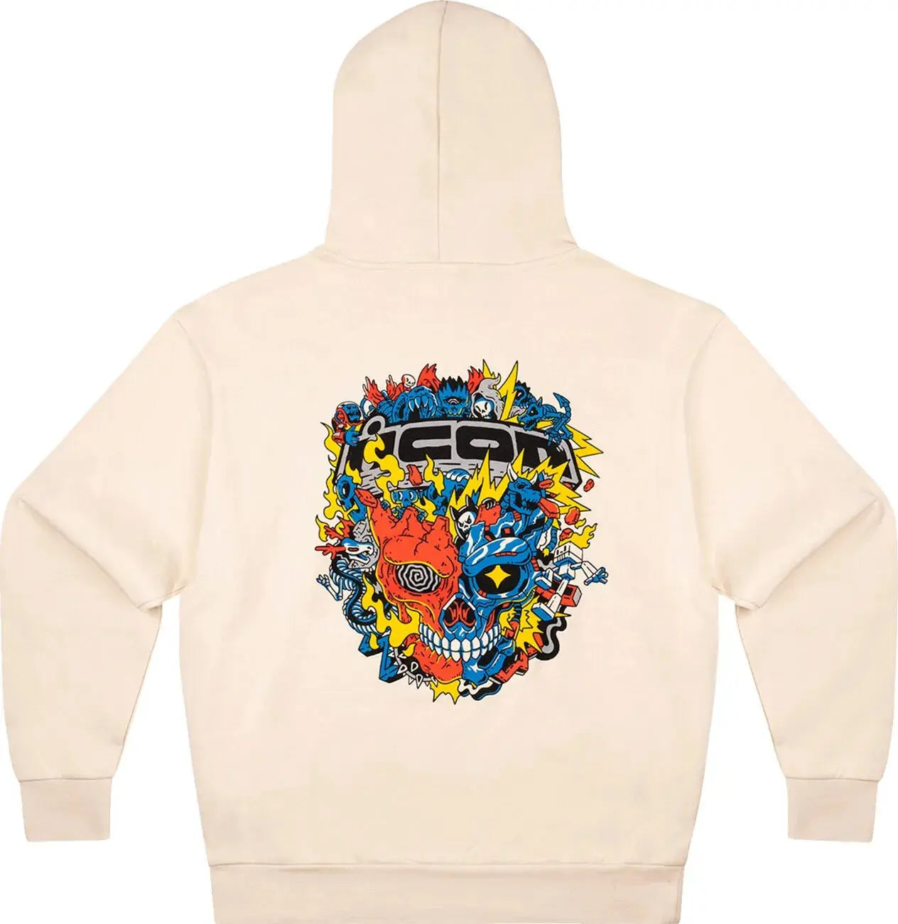 Icon ReDoodle Hoodie Ivory - FREE UK Shipping, FREE 365 Day Returns | Moto Central