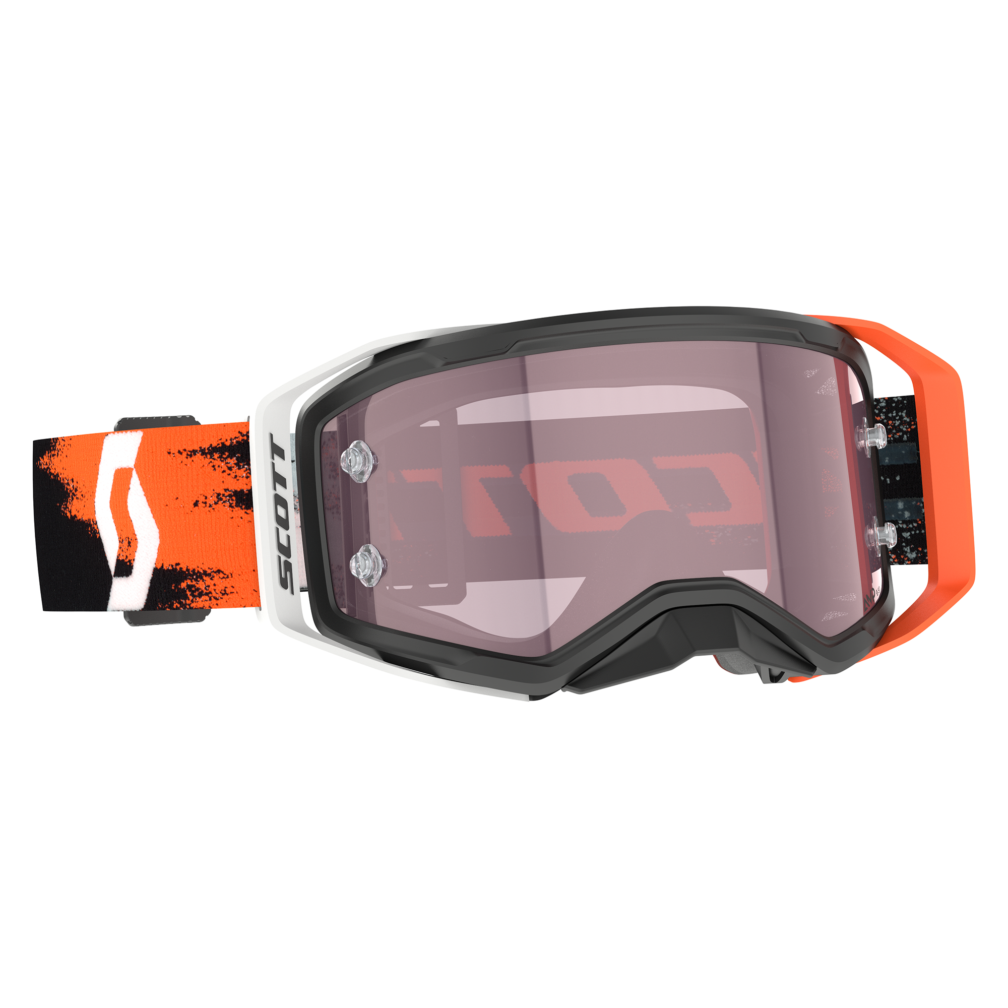 Scott Prospect 2.0 AMP MX Goggles Rose / Black / Neon Orange - FREE UK Shipping, FREE 365 Day Returns | Moto Central