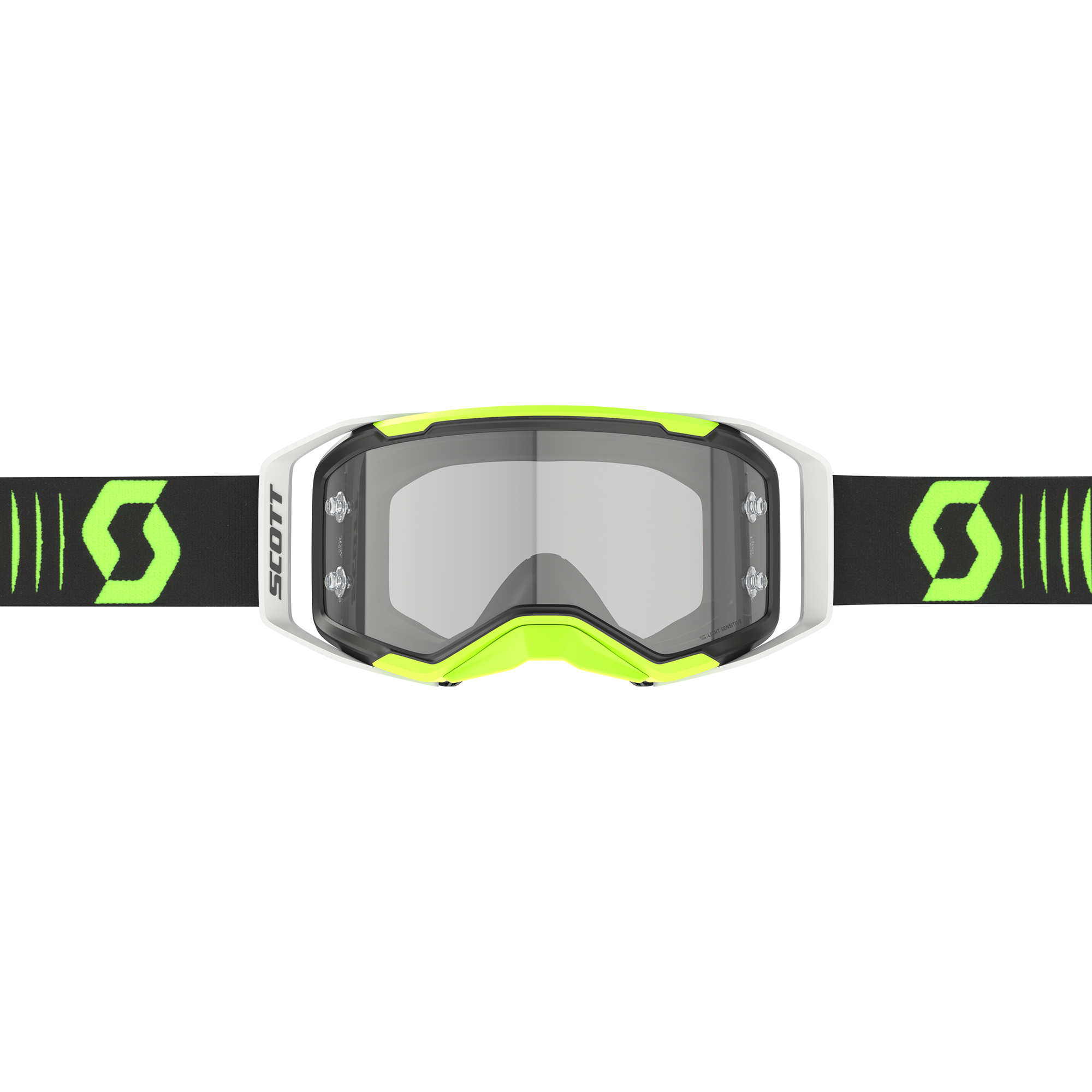 Scott Prospect 2.0 LS MX Goggles Doppler Light Grey / Black / Neon Green - FREE UK Shipping, FREE 365 Day Returns | Moto Central