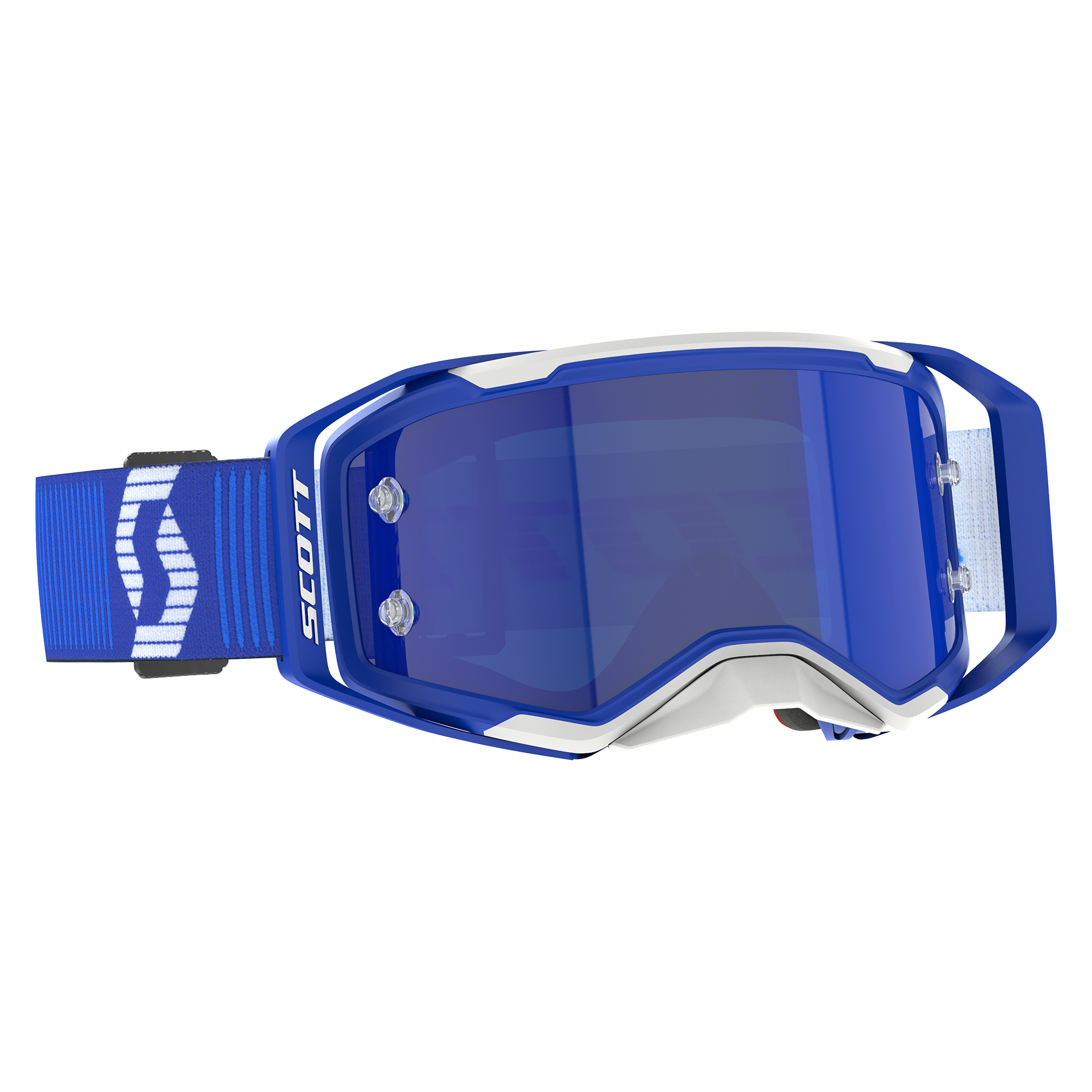 Scott Prospect 2.0 Chrome MX Goggles Blue / White - FREE UK Shipping, FREE 365 Day Returns | Moto Central