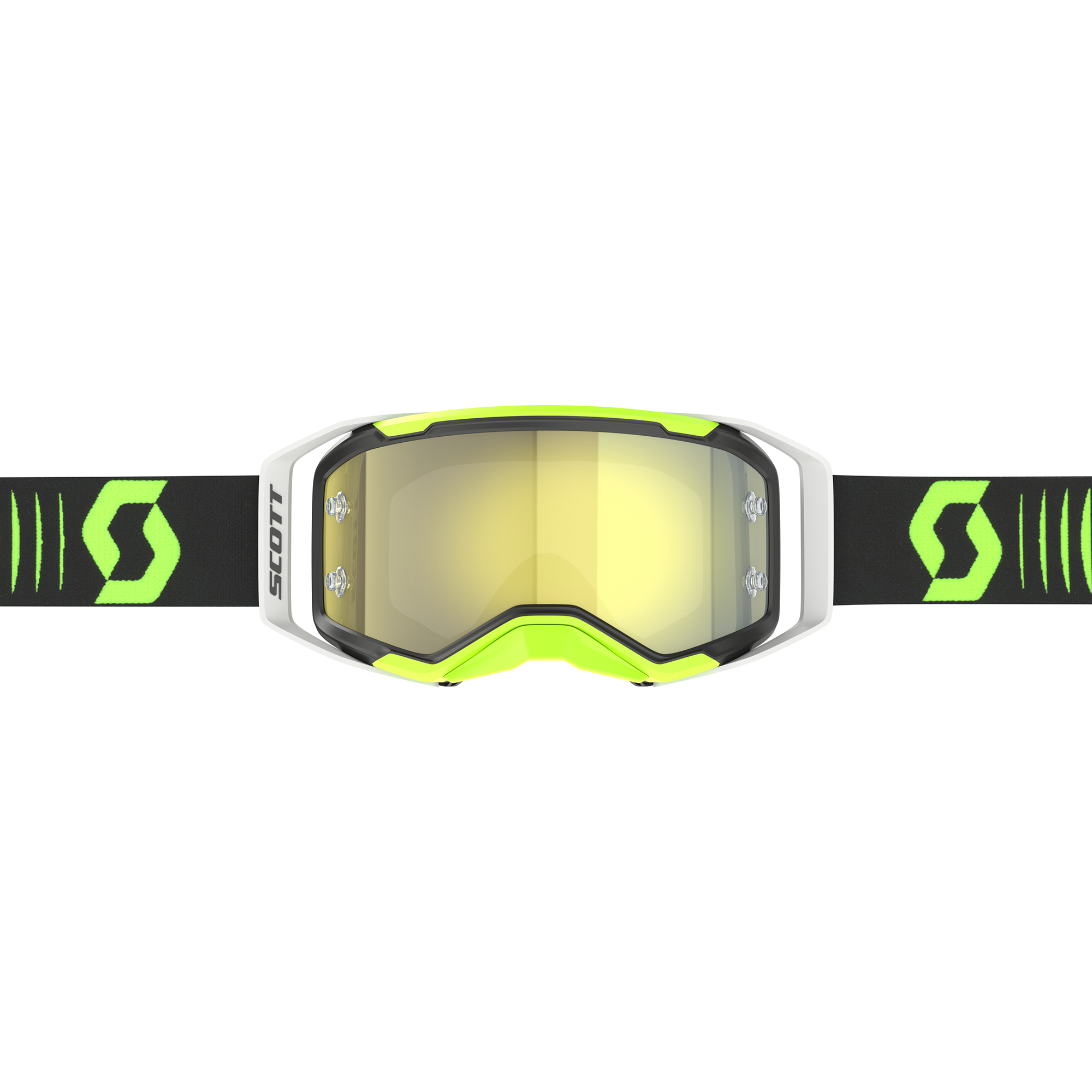 Scott Prospect 2.0 Chrome MX Goggles Doppler Yellow / Black / Neon Green - FREE UK Shipping, FREE 365 Day Returns | Moto Central