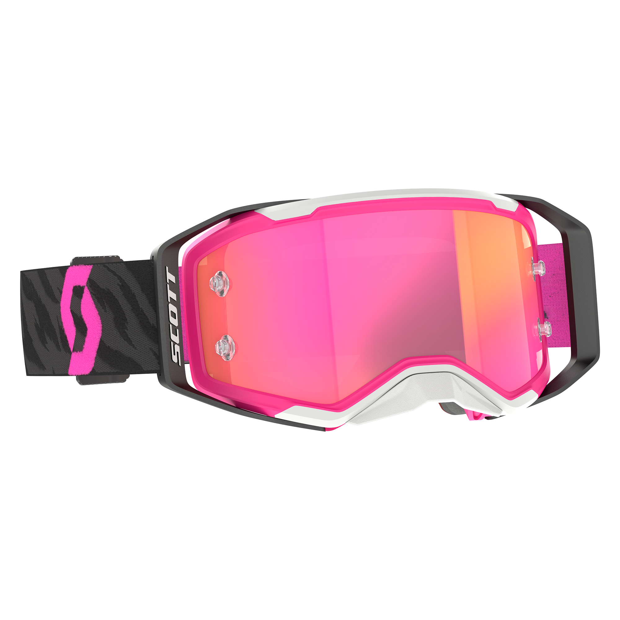 Scott Prospect 2.0 Chrome MX Goggles Zebra Pink / Black - FREE UK Shipping, FREE 365 Day Returns | Moto Central