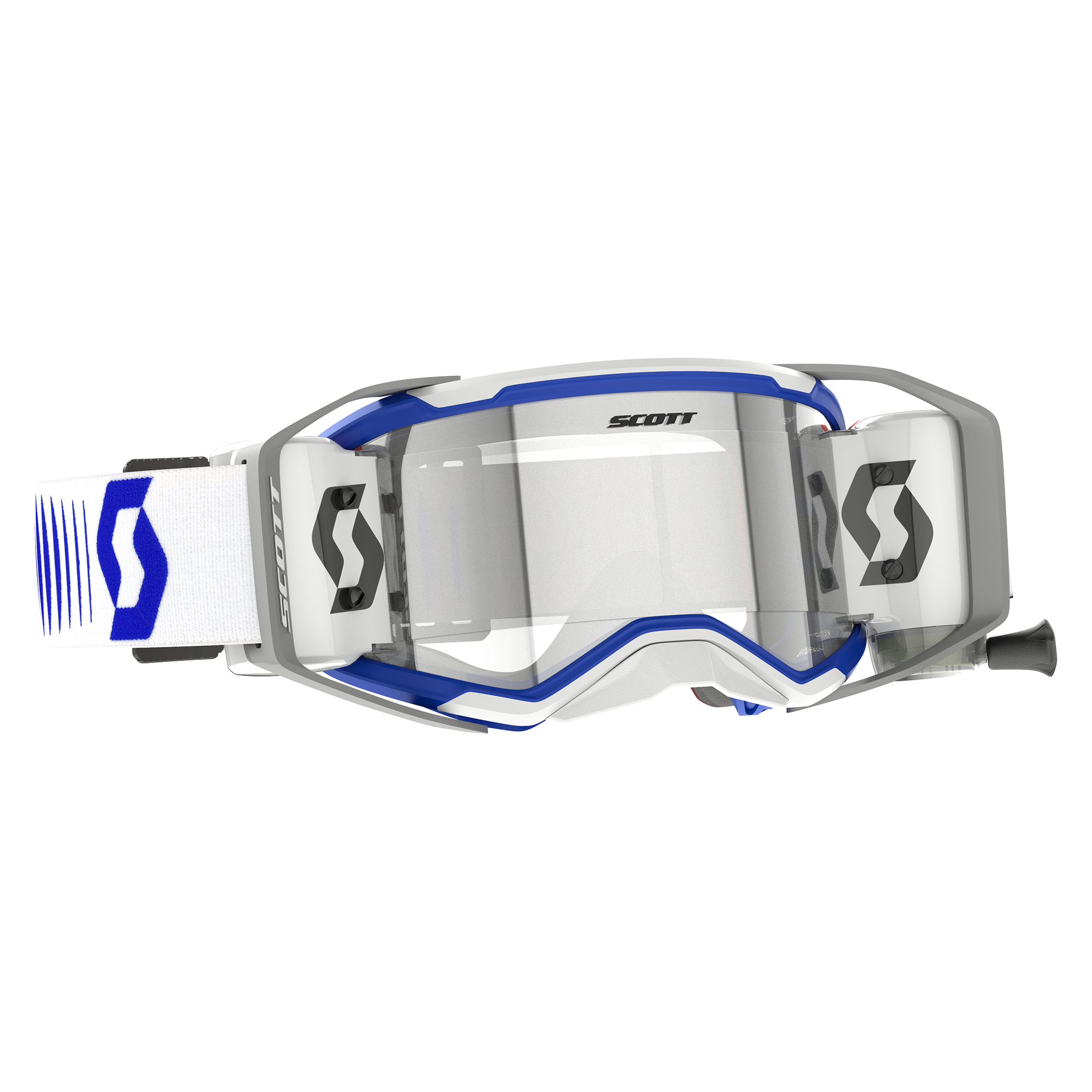 Scott Prospect 2.0 WFS MX Goggles Doppler White / Blue - FREE UK Shipping, FREE 365 Day Returns | Moto Central