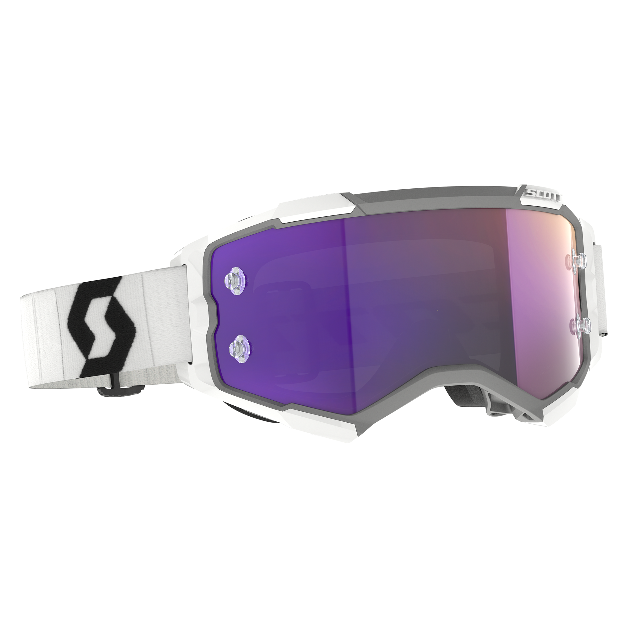 Scott Fury Chrome MX Goggles White / Black - FREE UK Shipping, FREE 365 Day Returns | Moto Central